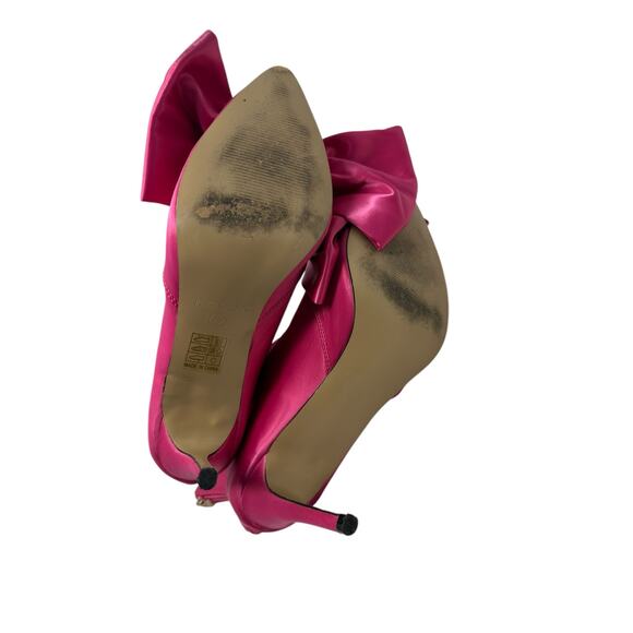 Pink Elephant hot pink Iconic Bow heel booties size 42 - Picture 3 of 8